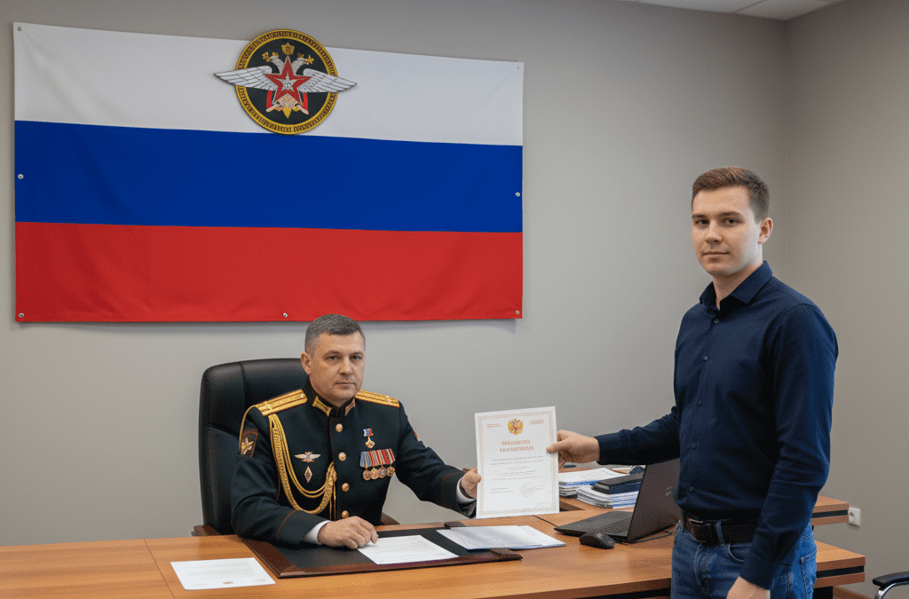 Кто принимает решение о принятии гражданина на службу по контракту и выдает направление в воинскую часть?